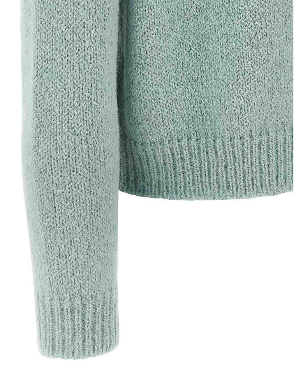 Jil Sander Rundhalspullover in Green für Herren