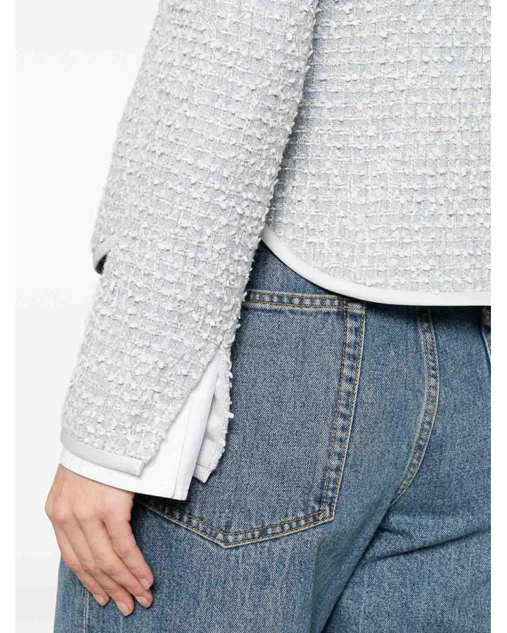 Emporio Armani White Wool Blend Jacket