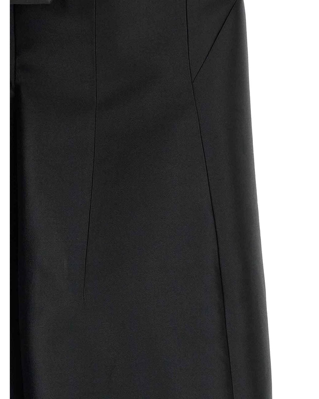 Jil Sander Black Off-The-Shoulder Dress