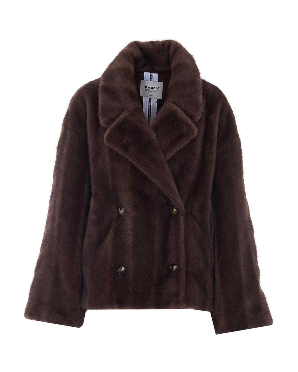 S.w.o.r.d 6.6.44 Brown Faux Fur Jacket