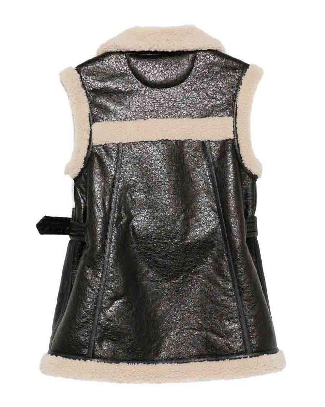 Urbancode Black Jacket Faux-Leather Waist Jacket