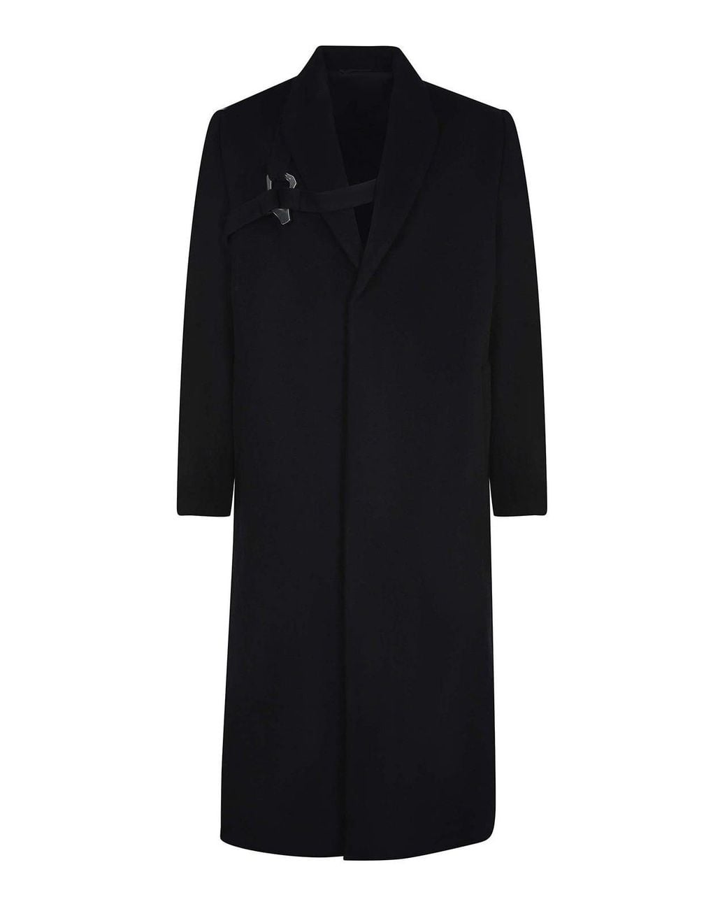 HELIOT EMIL Black Coat Made Of A Wool And Cashmere Blend for men