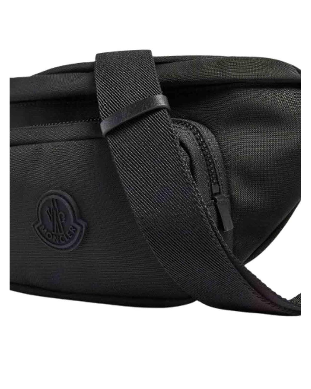 Moncler Black Durance Bum Bag for men