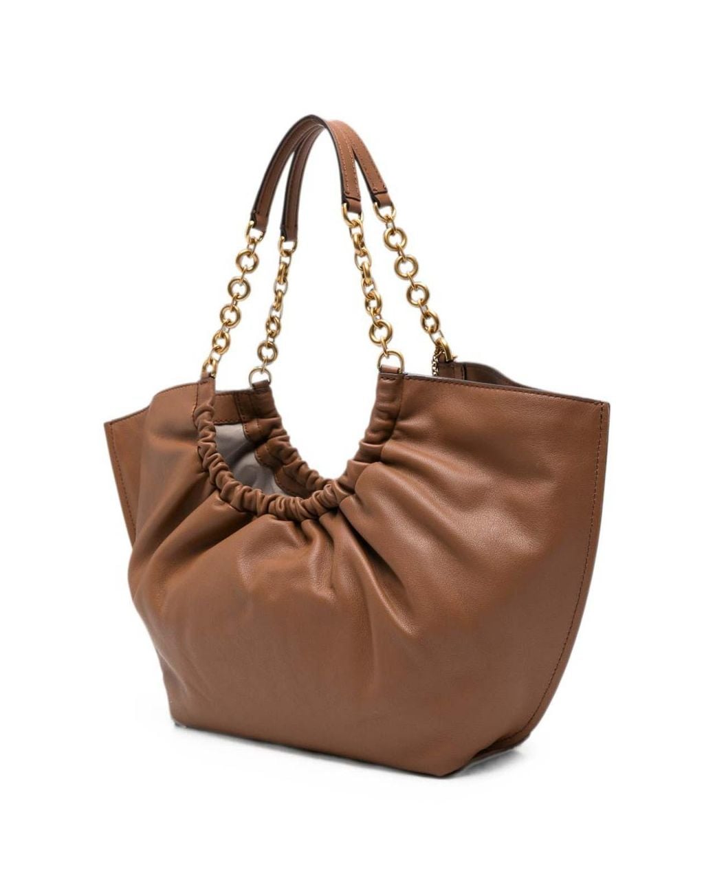 Michael Kors Brown Ruched Hobo Bag