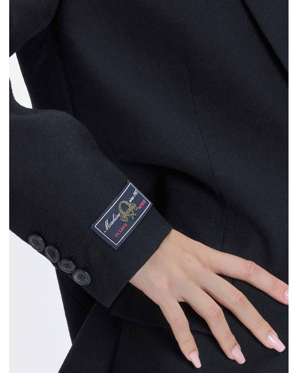 Blazer Moschino de color Black
