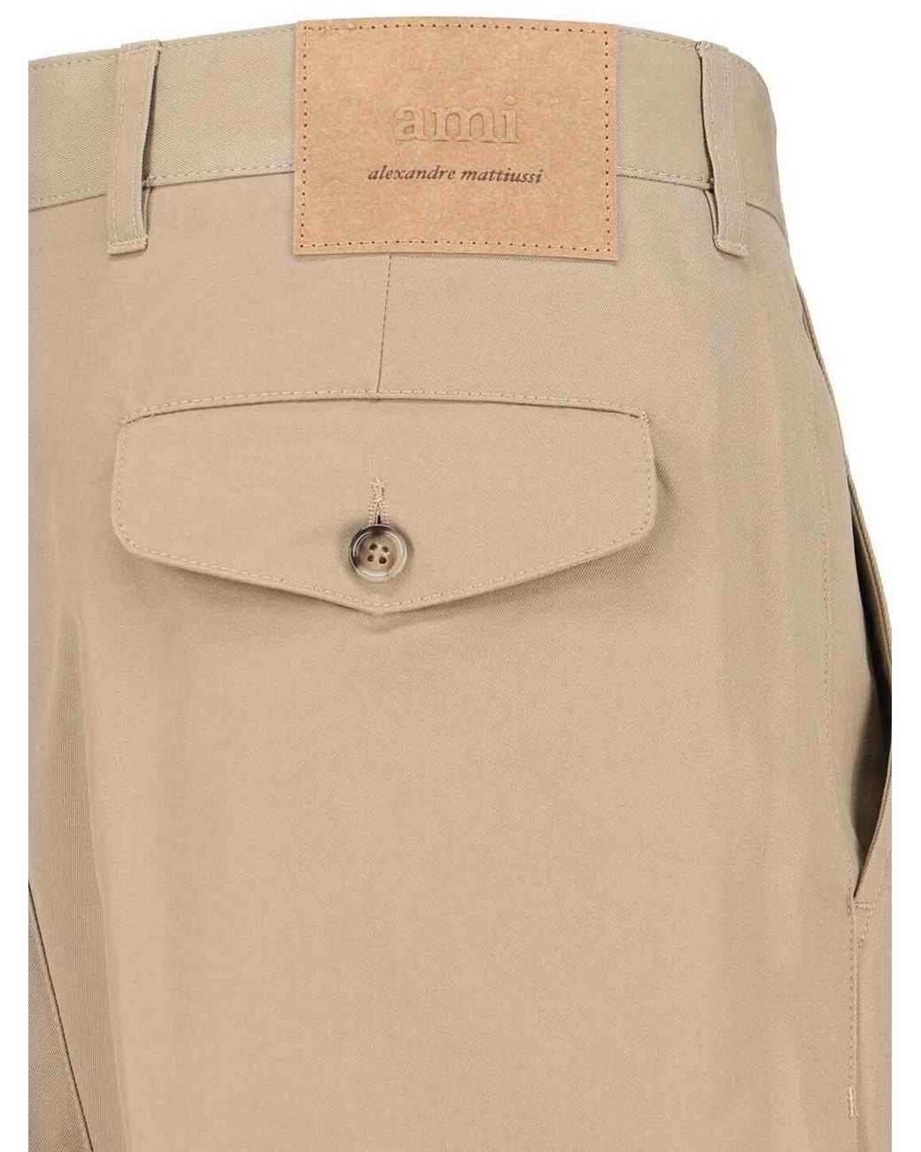 AMI Natural Cotton Trousers for men