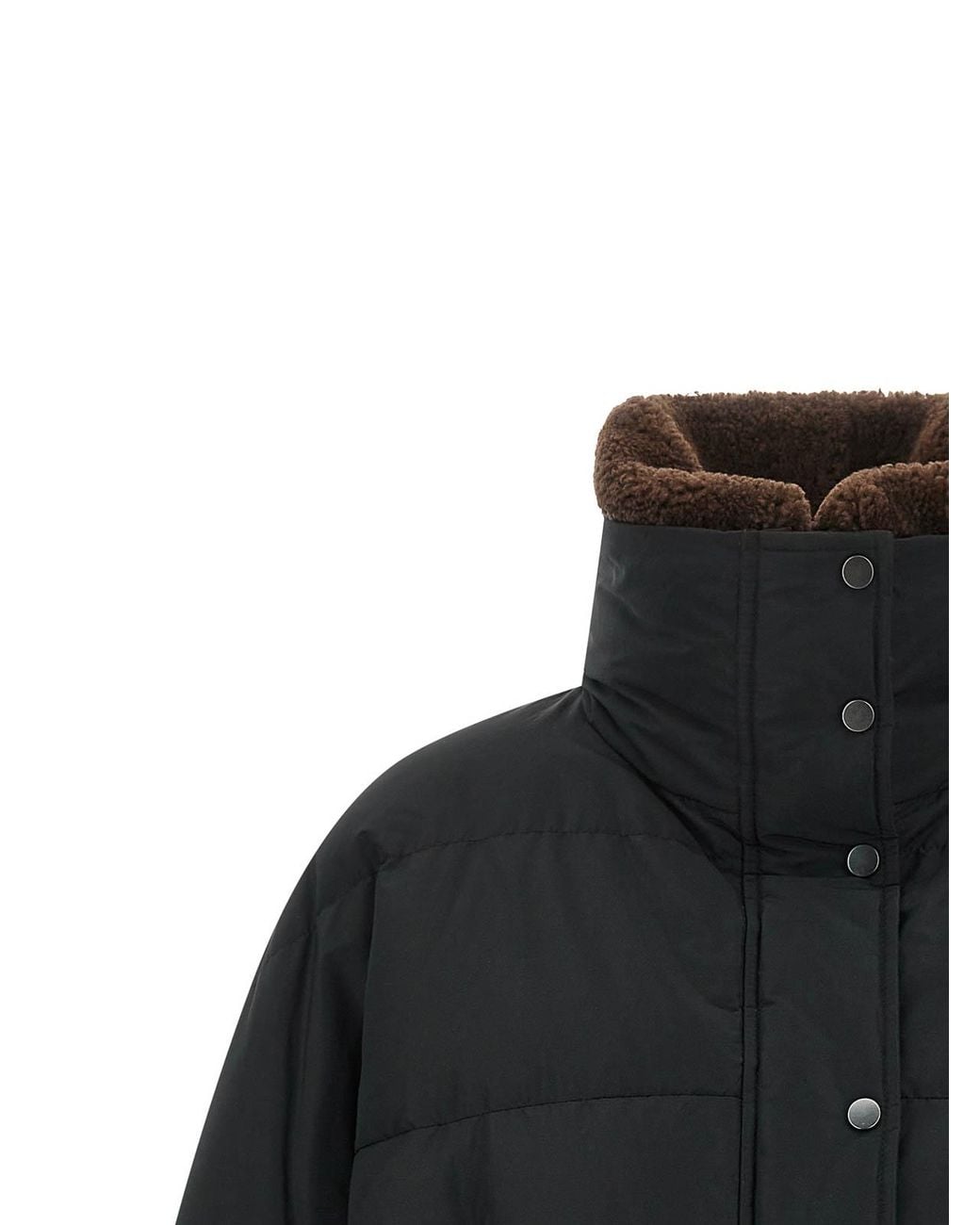 Brunello Cucinelli Black Cropped Puffer Jacket