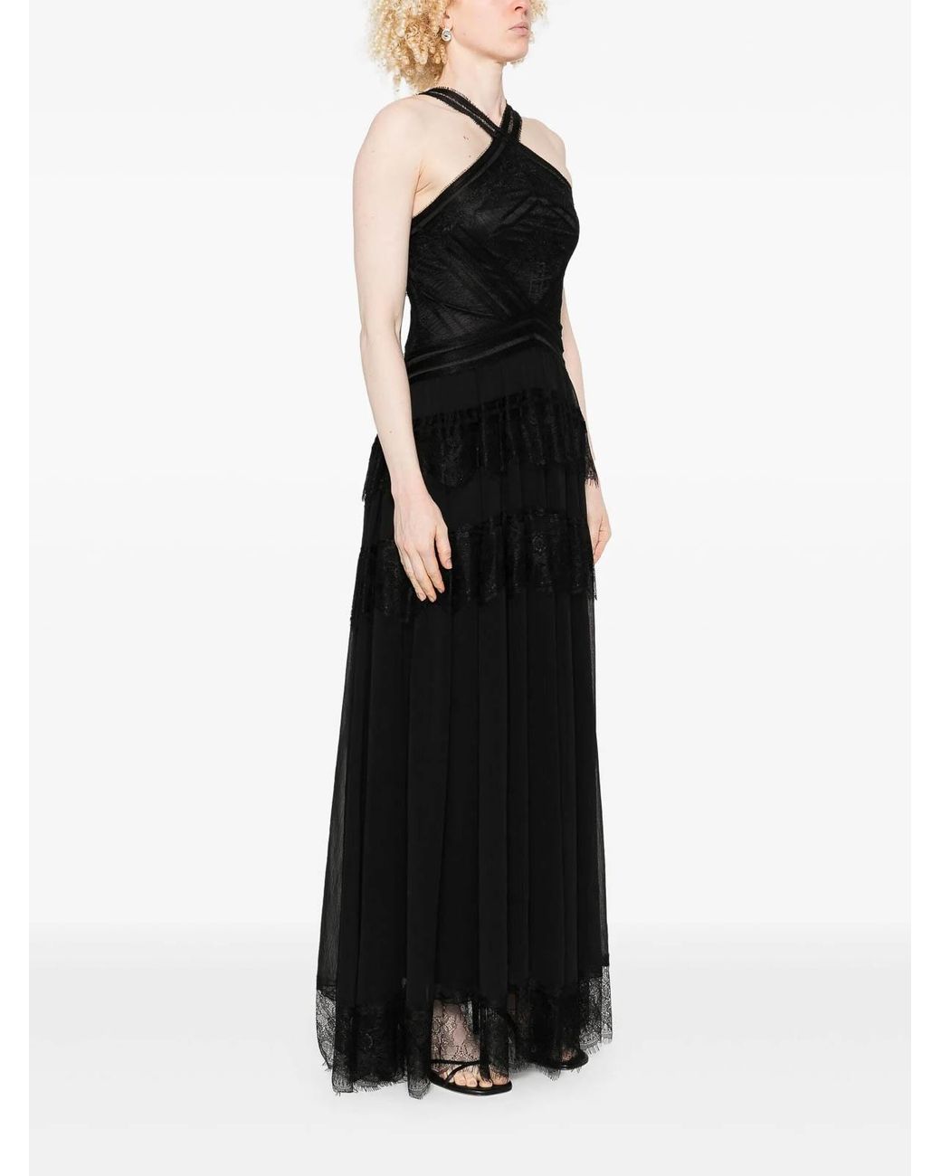 ERMANNO FIRENZE Black Midi Dress