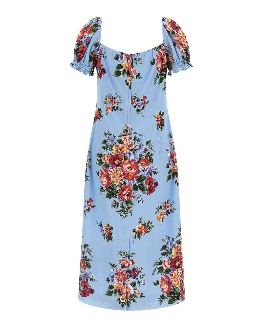 Dolce & Gabbana Blue Print Dress