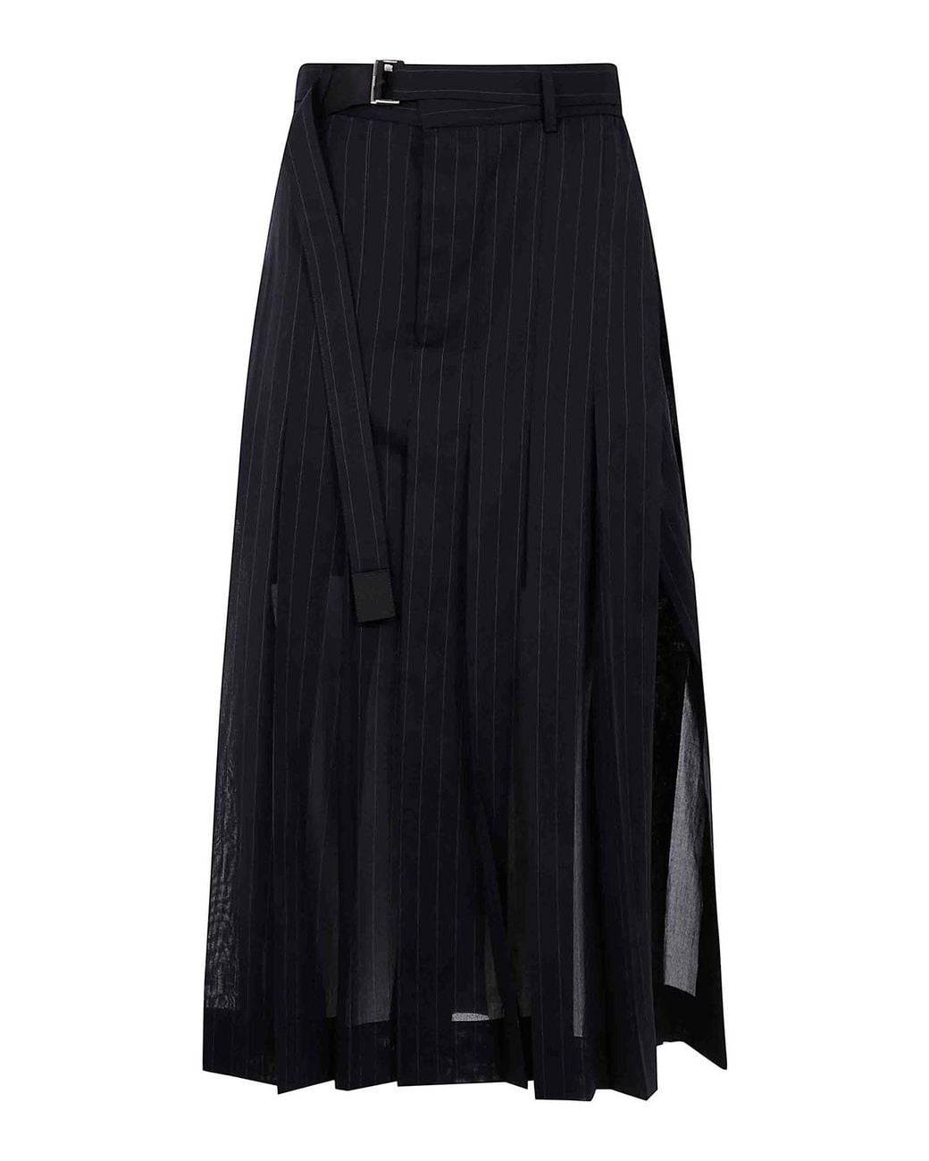 Sacai Blue High Twist Voile Skirt