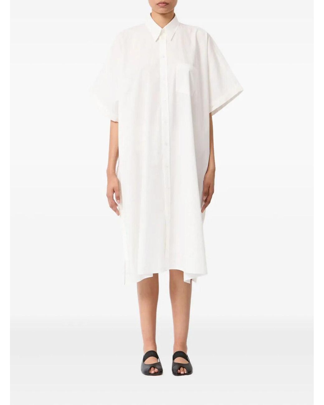MM6 by Maison Margiela White Midi Dress