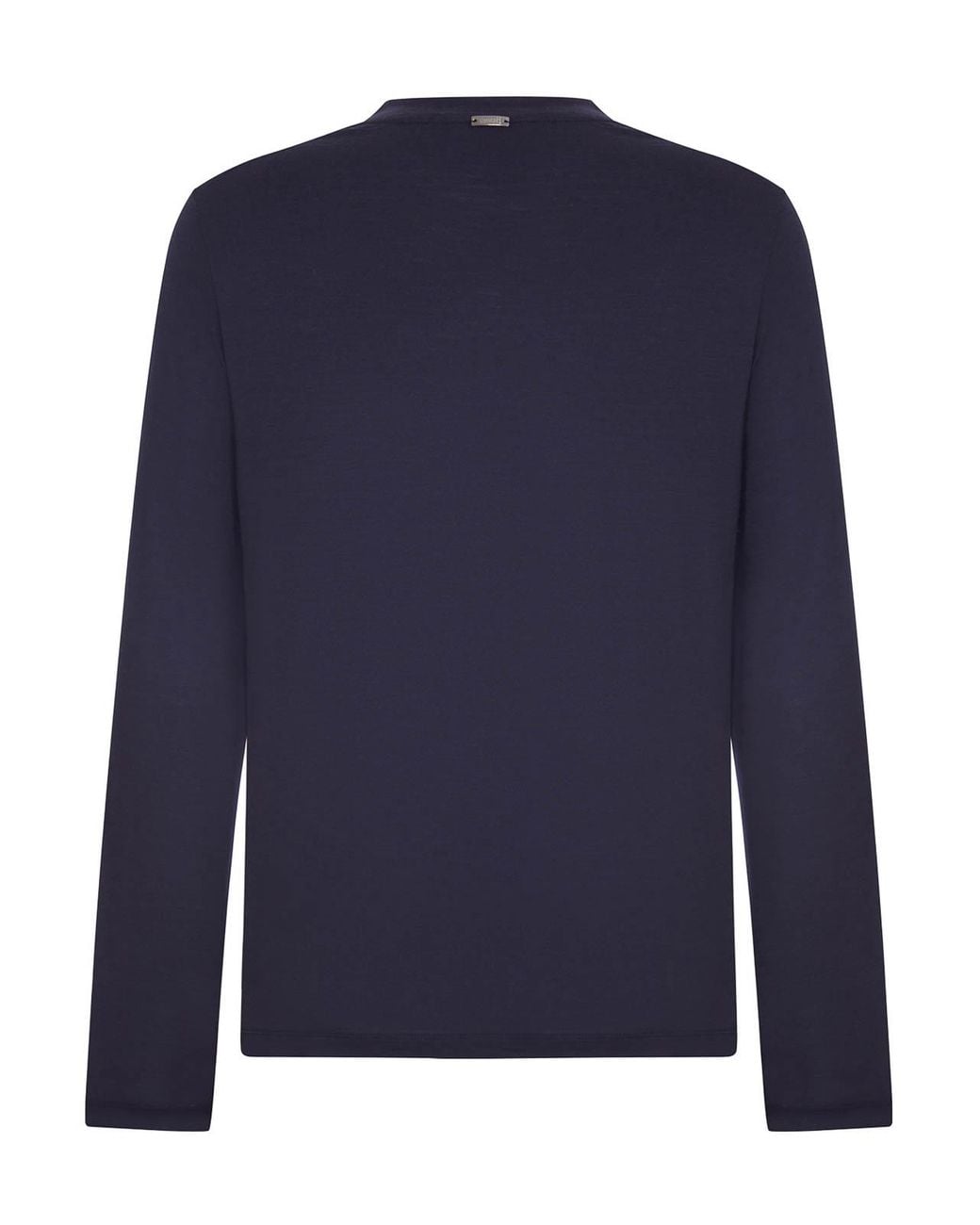 Herno Blue Crew Neck Long Sleeved Sweater for men