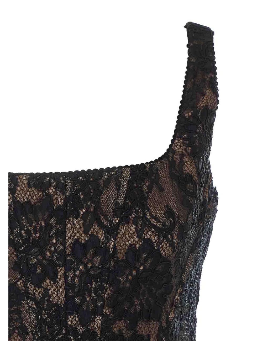 Self-Portrait Black Lace Corset Top