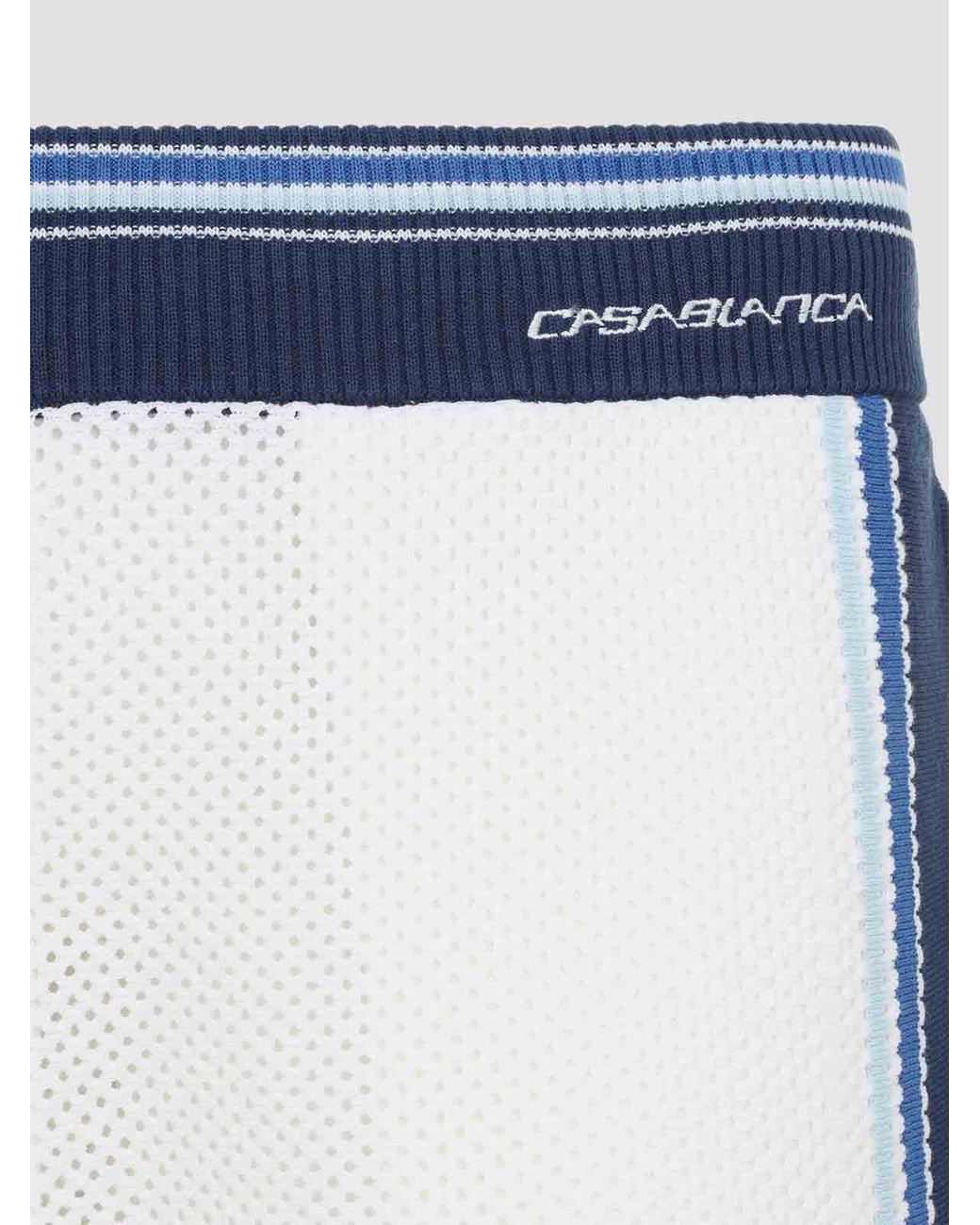 Casablanca Blue Mesh Stripe Shorts for men