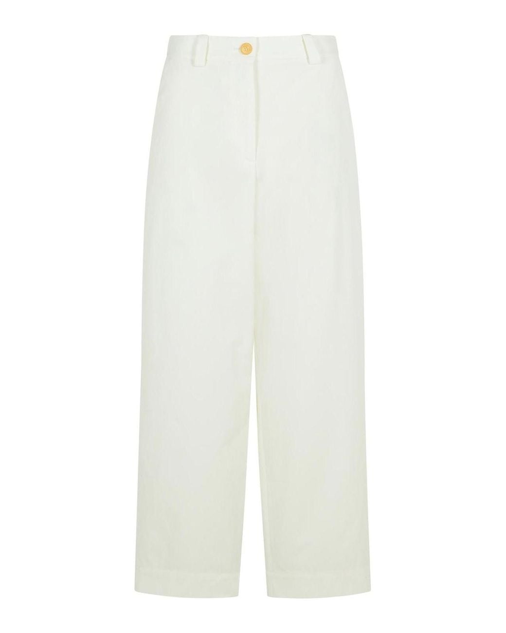 Khaite White Gari Cotton Pants