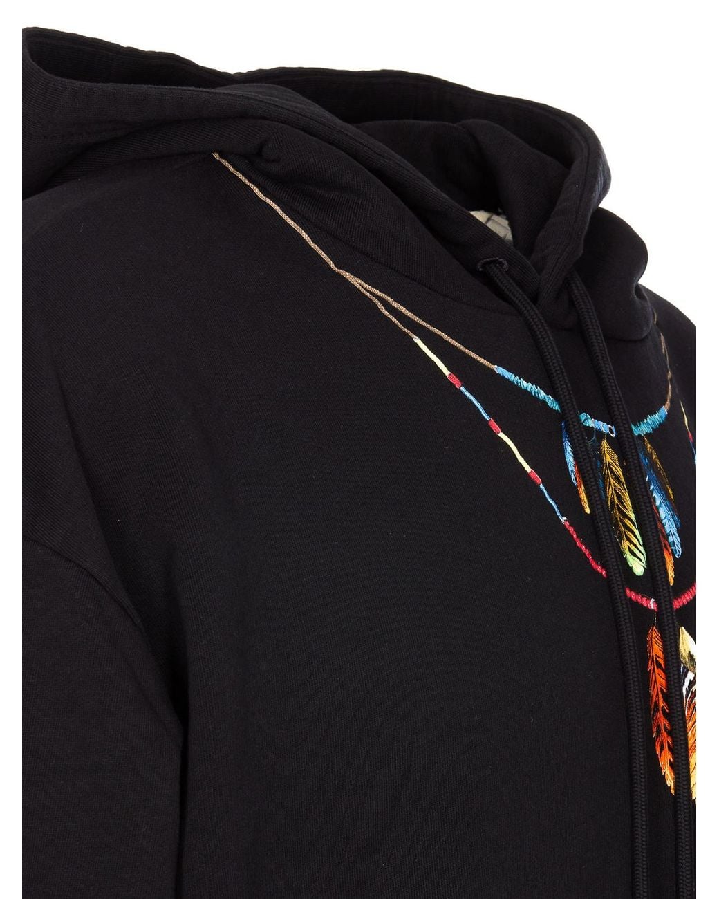 Marcelo Burlon Blue Logo Printed Hoodie for men