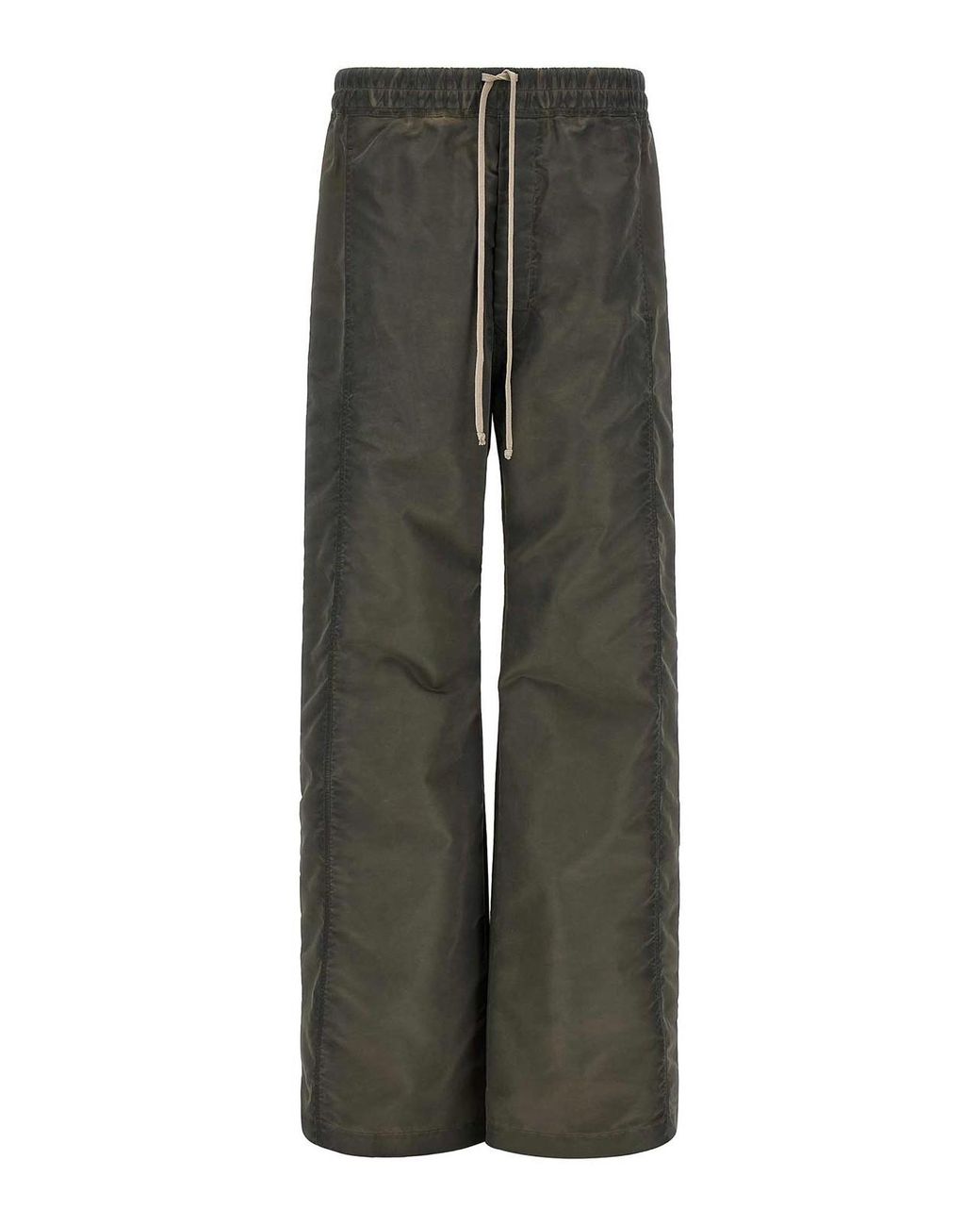 Rick Owens Gray Wide Pusher Satin Trousers for men