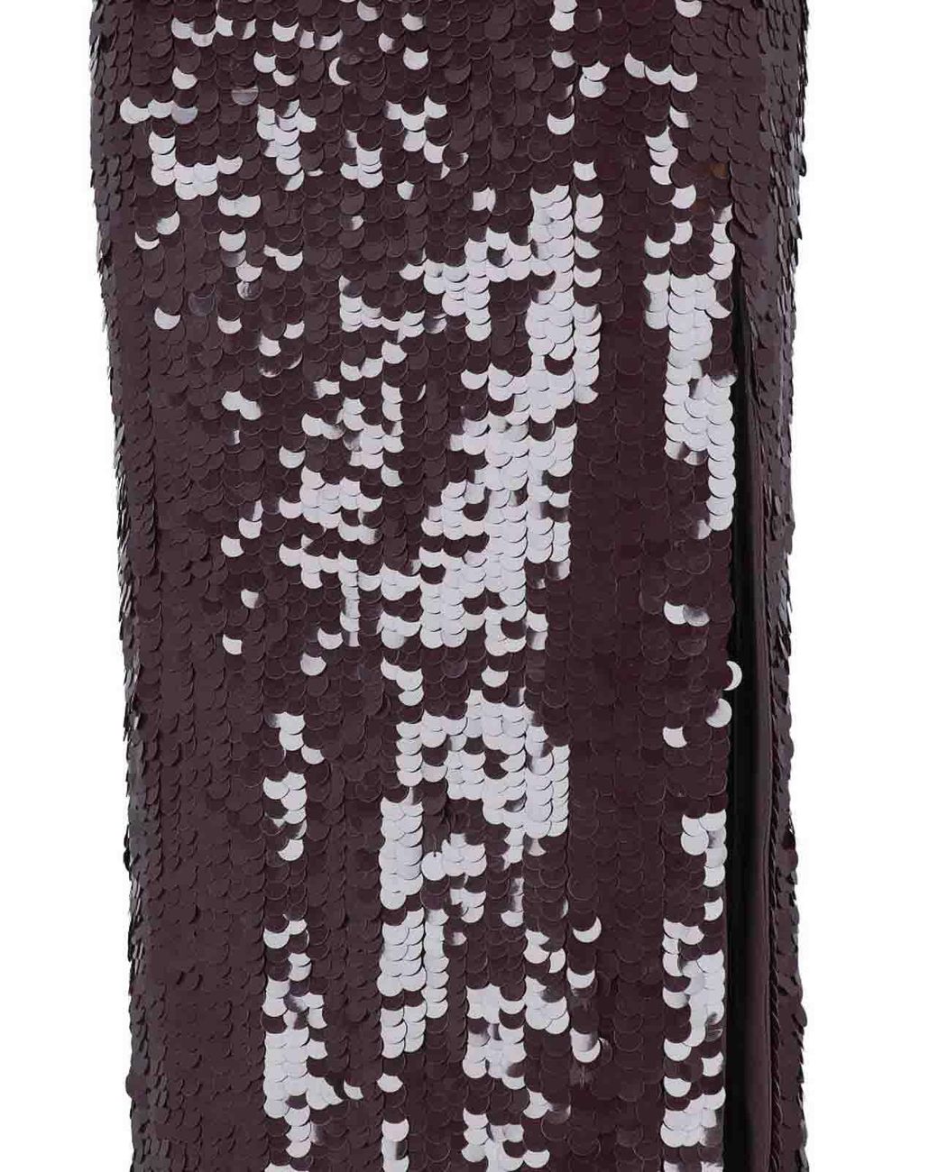 P.A.R.O.S.H. Purple Maxi Skirt With Sequins