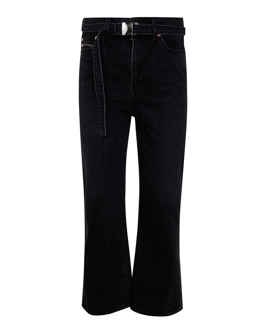 Sacai Black Boot Cut Denim Pants