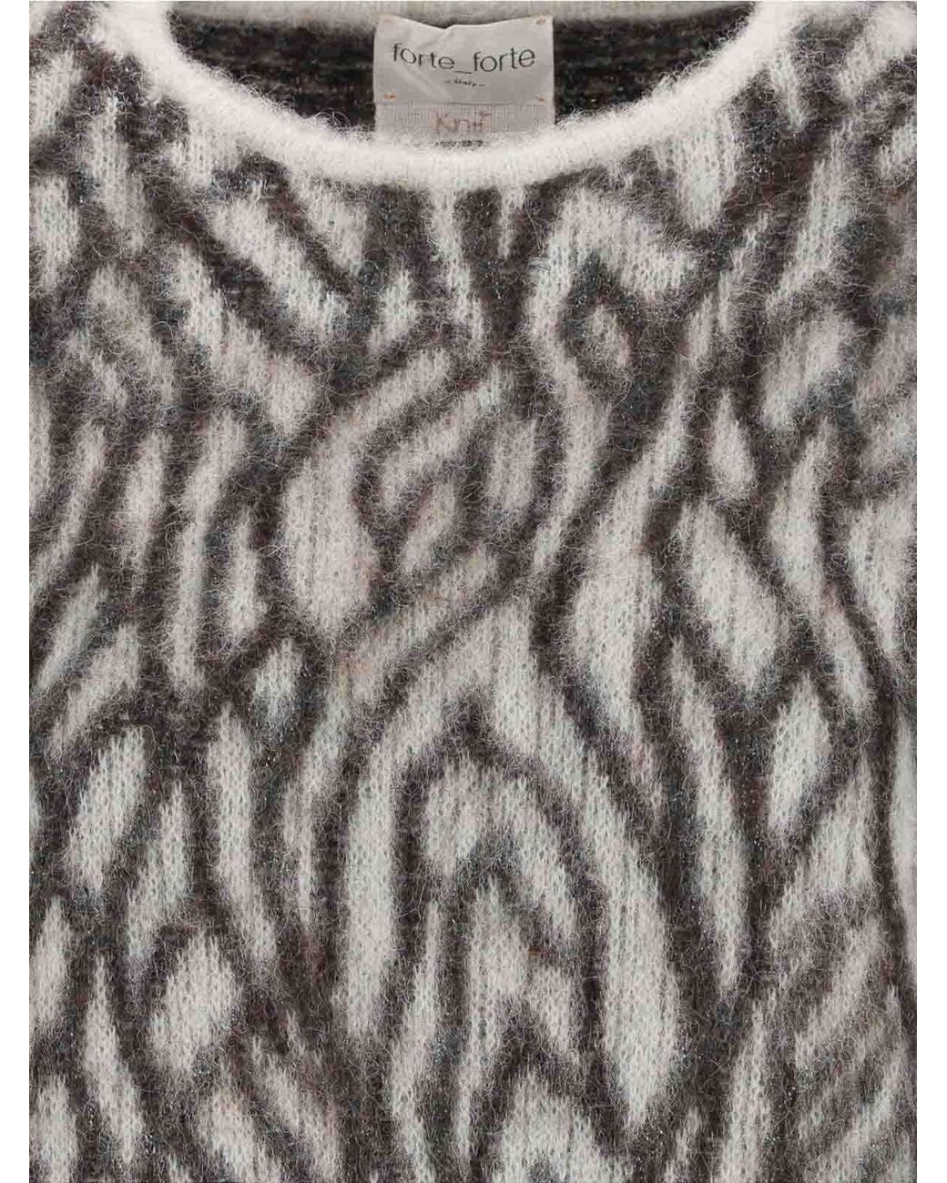 Forte_forte Gray Heron Plumes T-Shirt