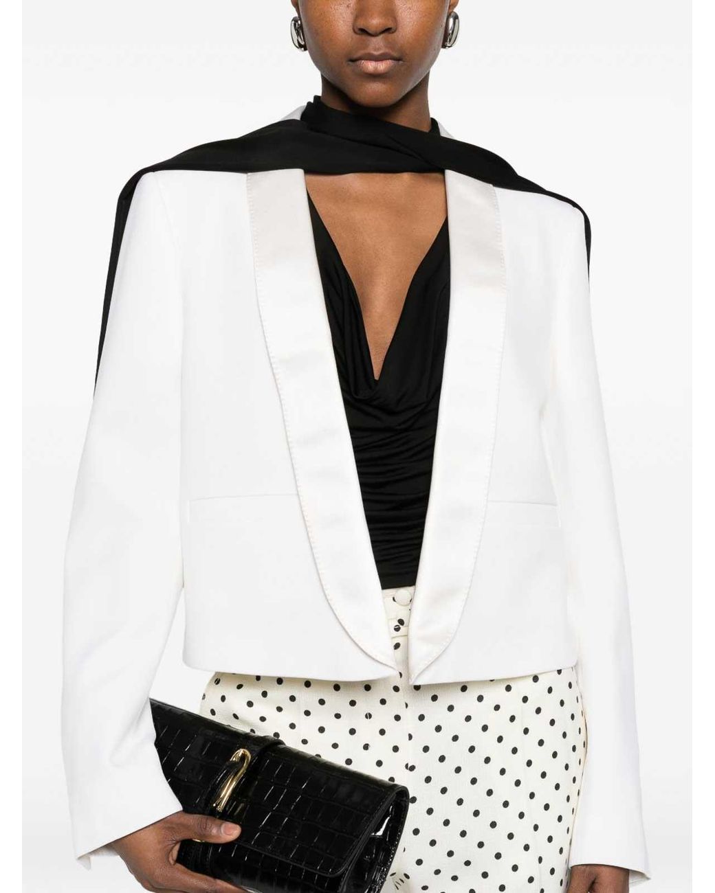 Tom Ford White Wool Tuxedo Jacket
