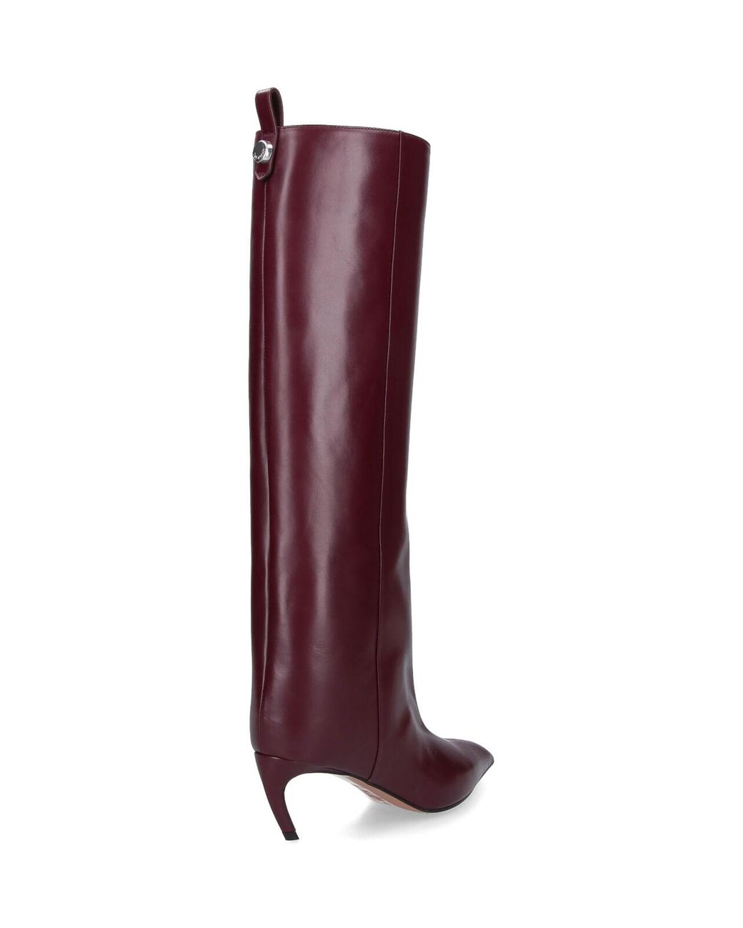 The Attico Purple Mid-Calf Leather Boots