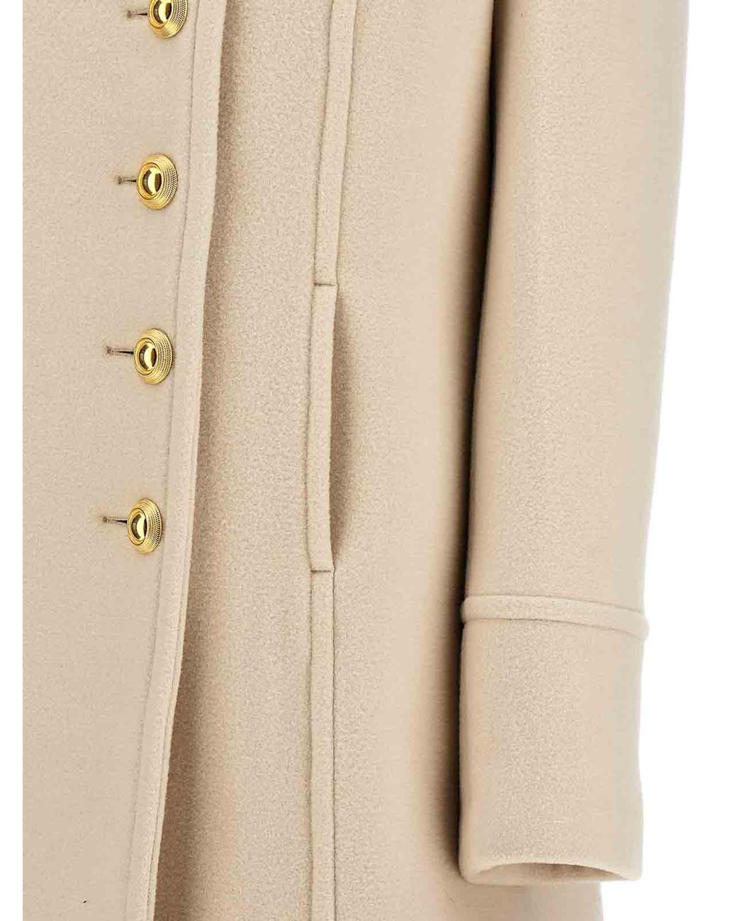 Tom Ford Natural Single-Breasted Wool Coat