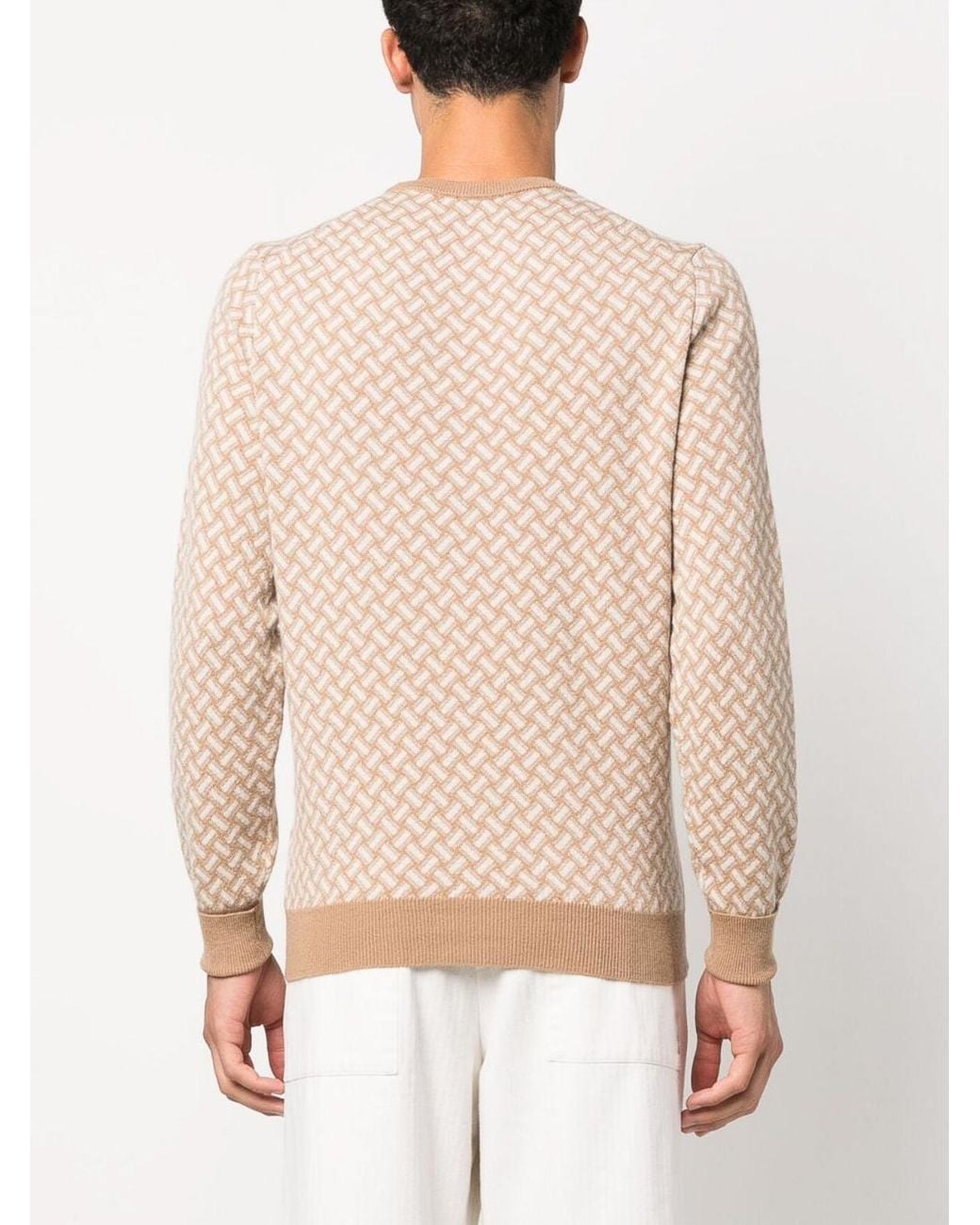 Drumohr Natural 'Biscottino' Crew-Neck Sweater for men