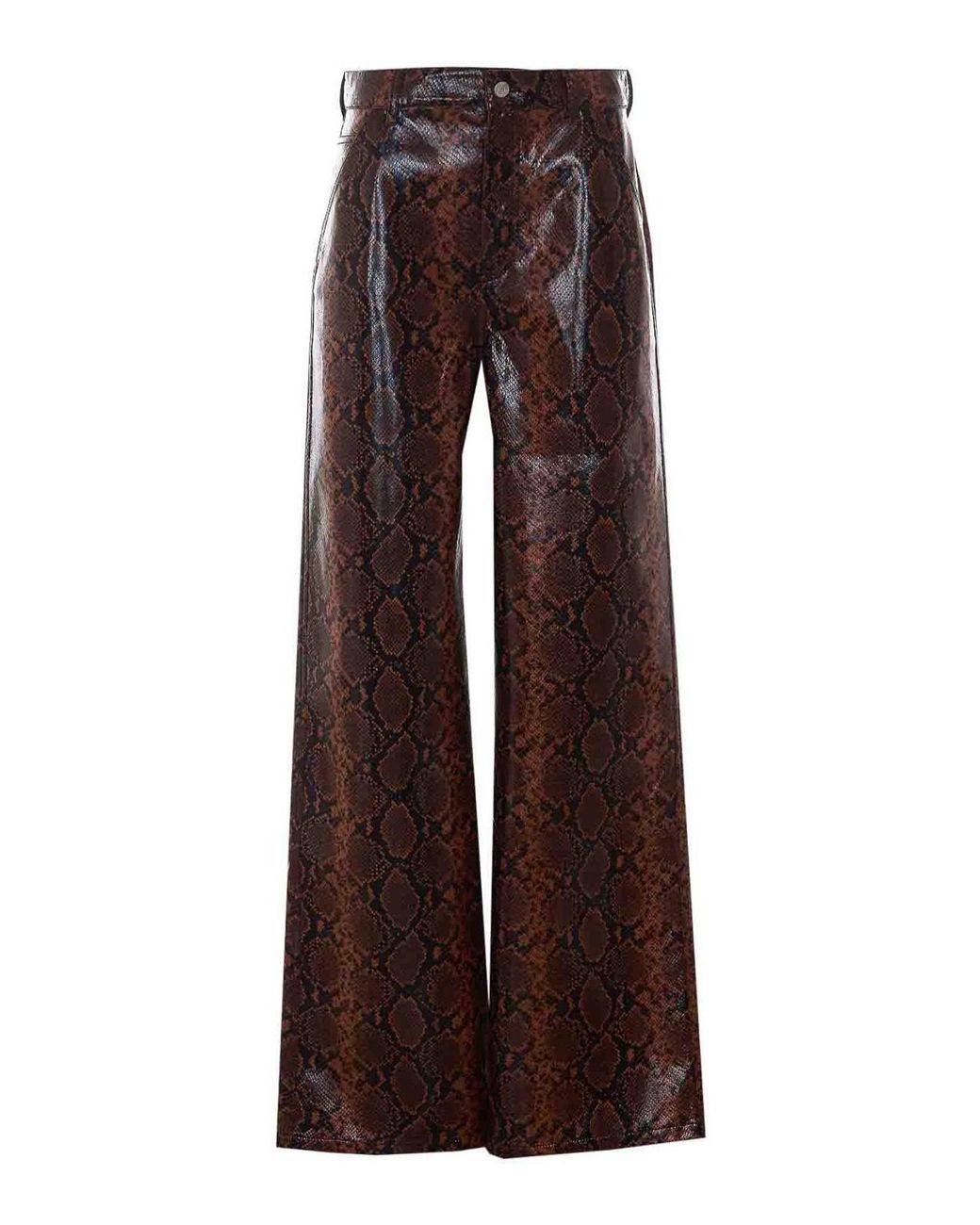 Des Phemmes Brown Python Print Pants