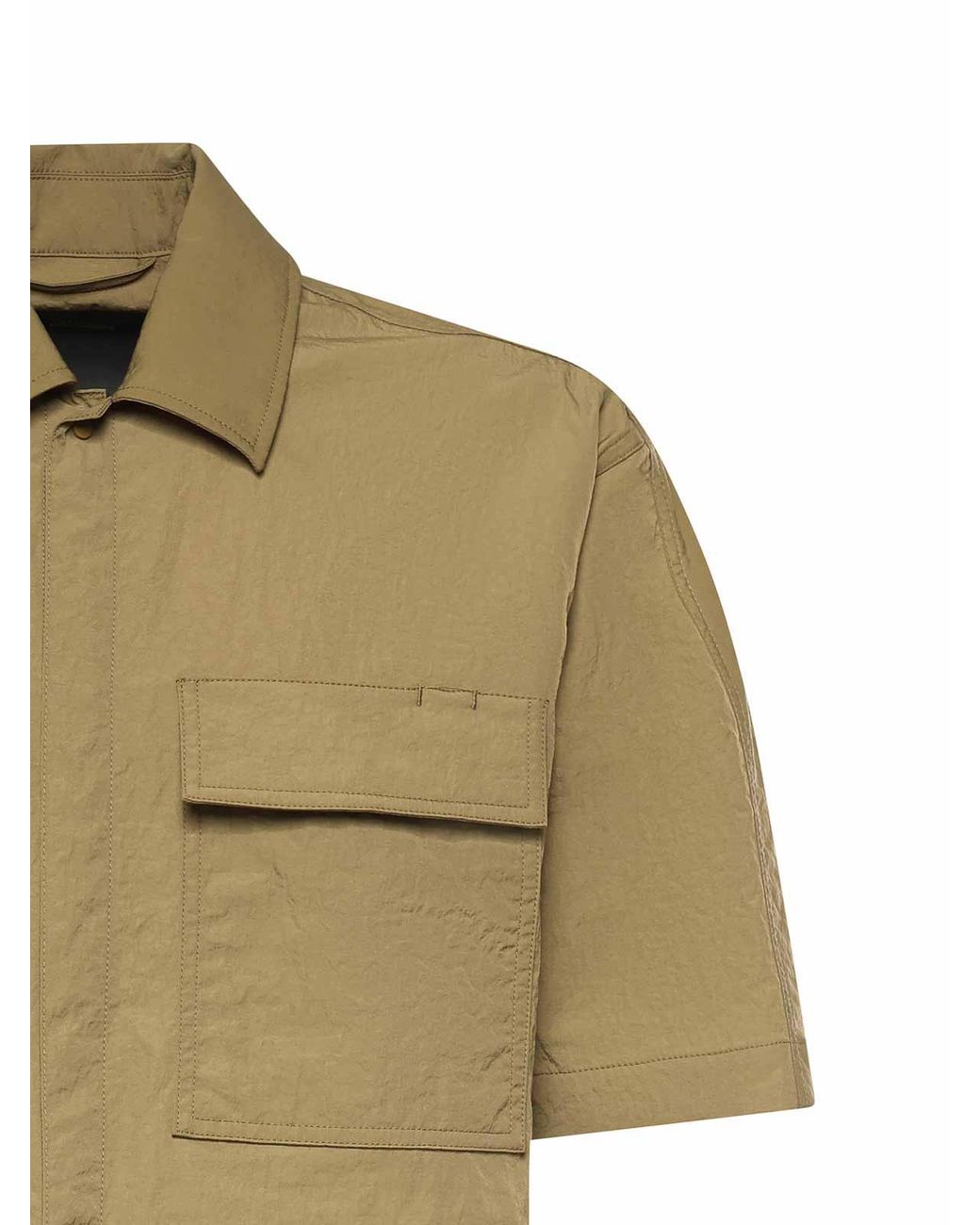 Laminar Green Tech-Crincle Shirt for men