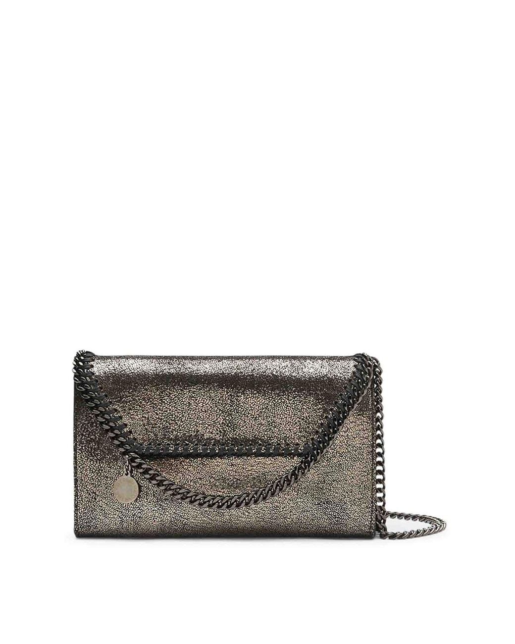 Stella McCartney Gray Falabella Wallet Crossbody Bag
