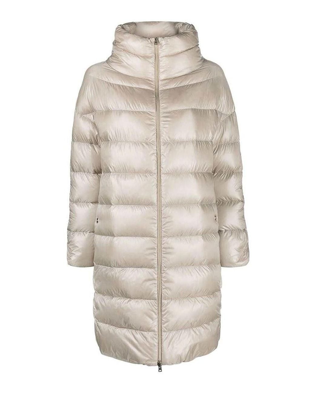 Herno White Matilde Midi Down Jacket