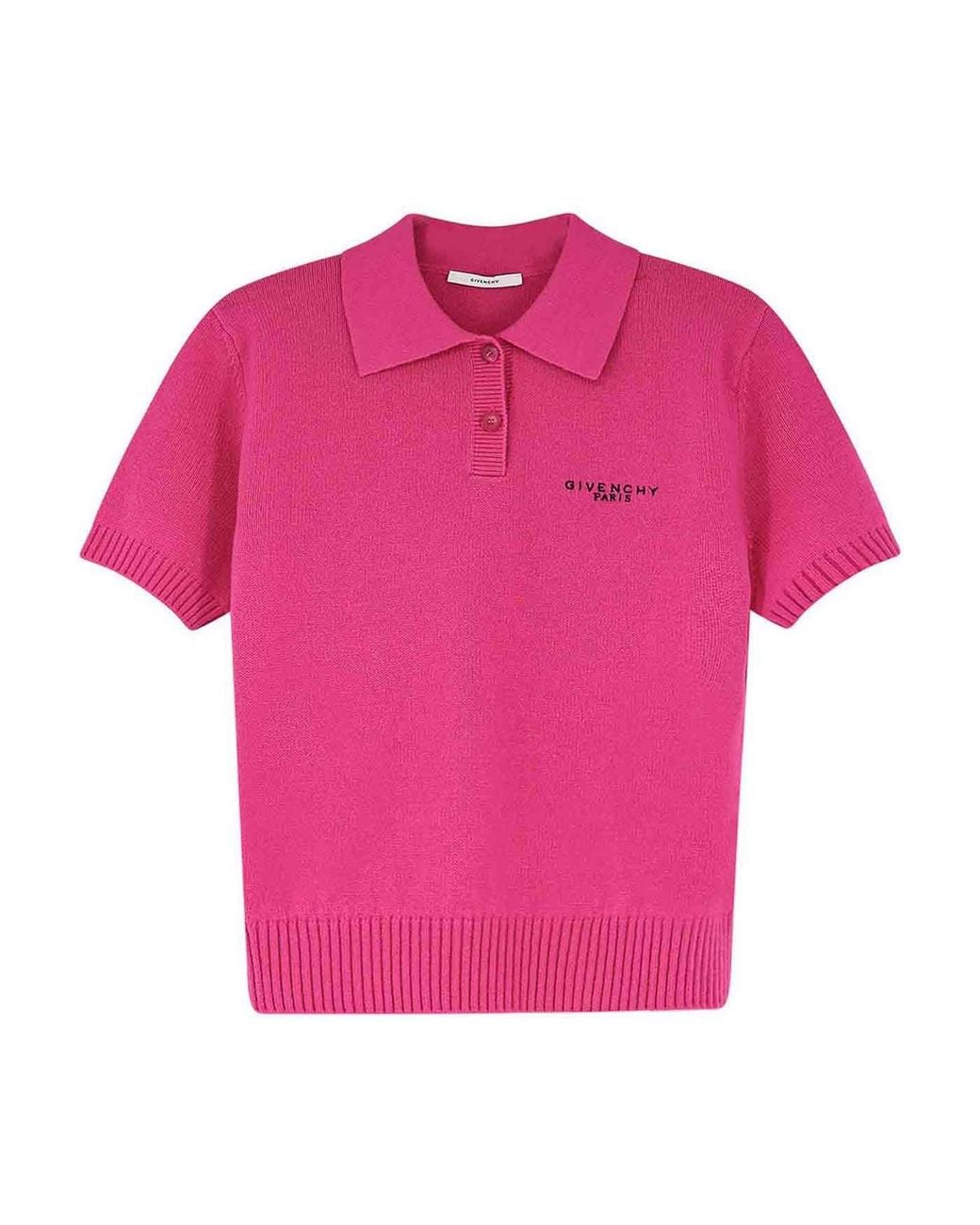 Givenchy Pink Wool And Cashmere Polo Shirt