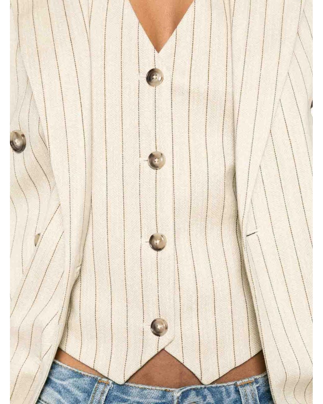 Circolo 1901 White Light Pinstripe Vest