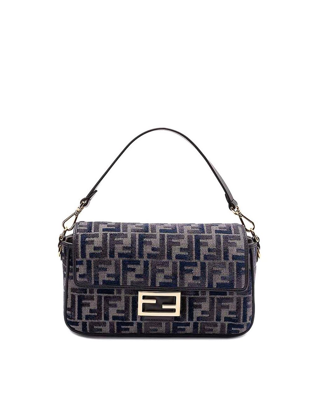 Fendi 'Baguette' Flap Bag in Blue | Lyst