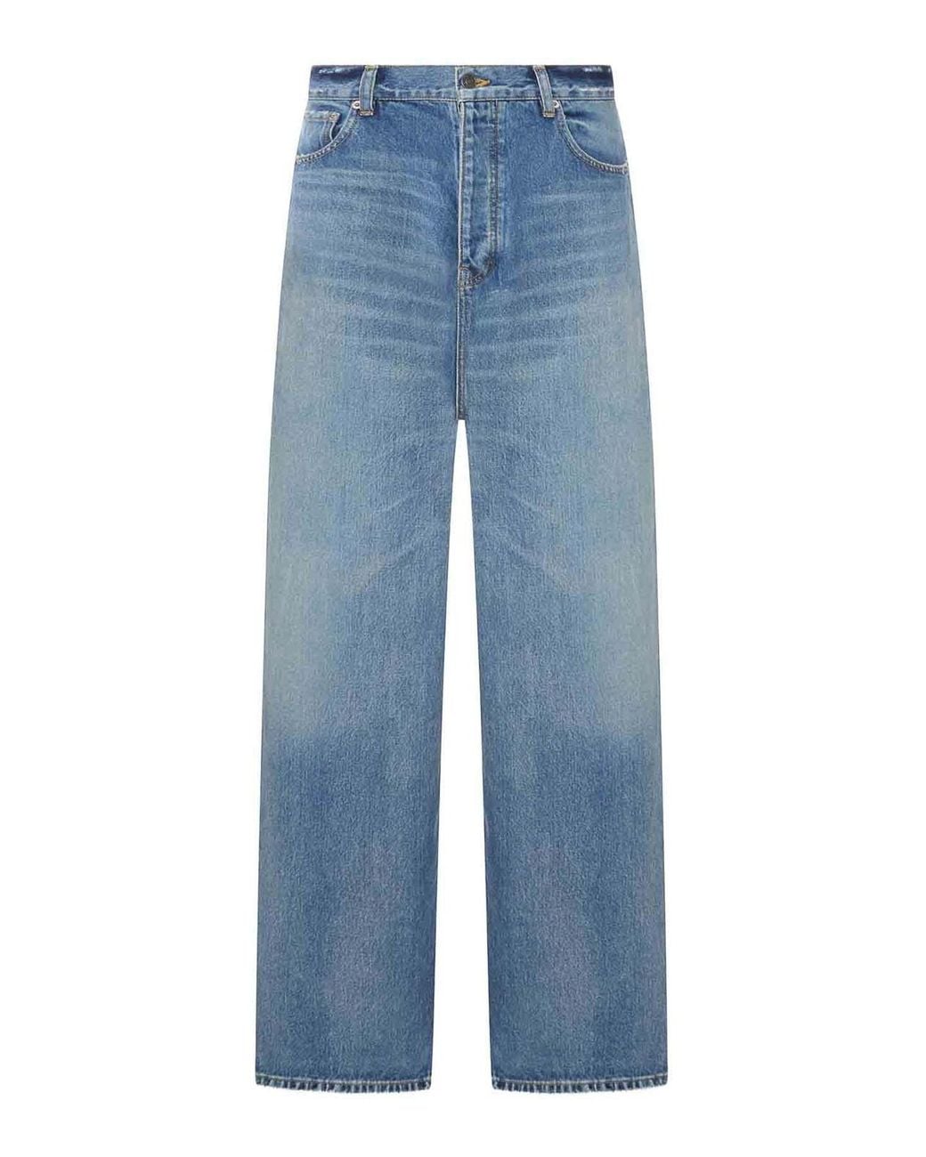 Balenciaga Blue Dark Organic Denim Baggy Jeans for men