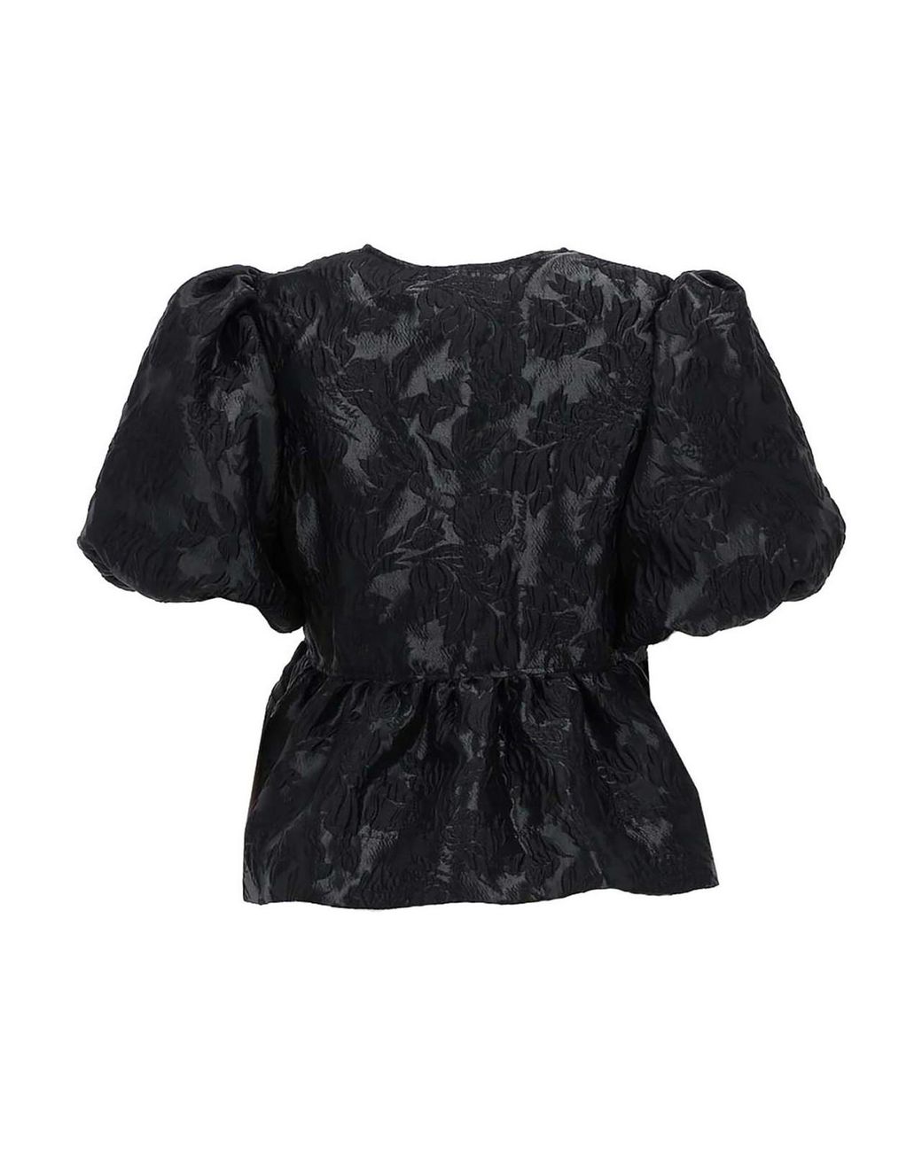 Ganni Black Top Peplum