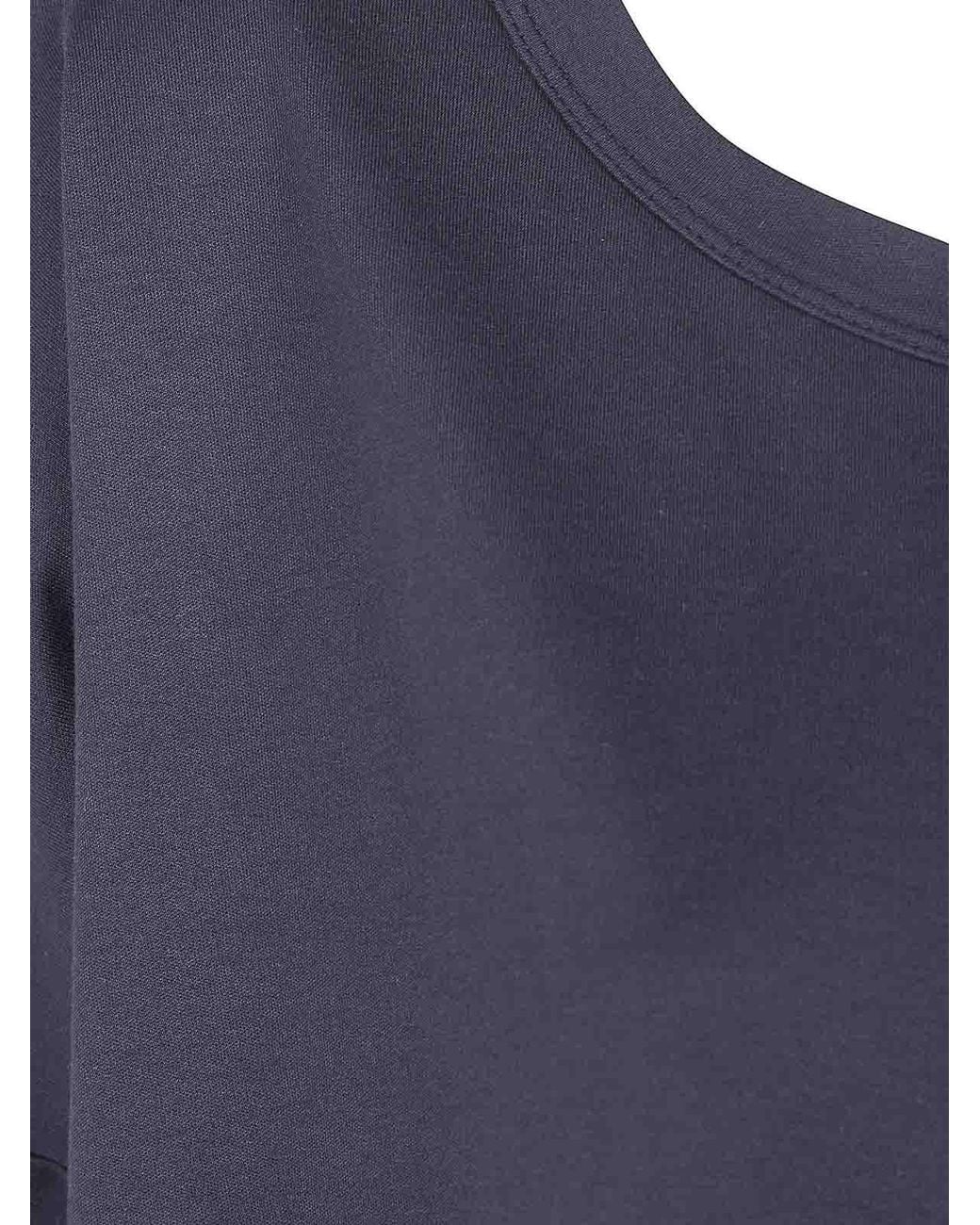 Shirt C-zero Blue Oversized Boat Neck T-Shirt