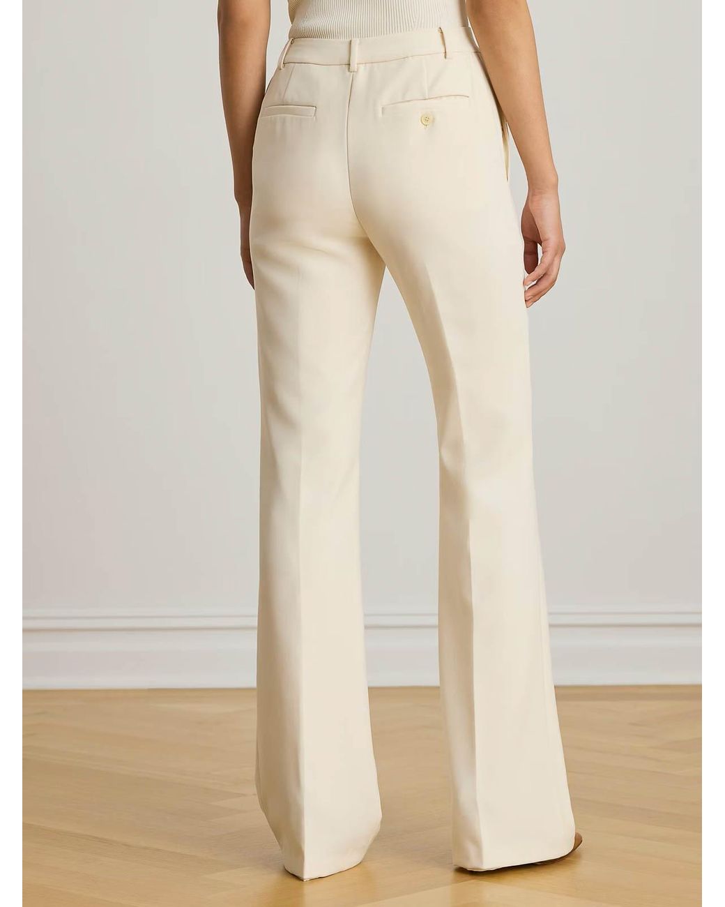 Ralph Lauren Natural Woven-Straight-Pants-City Crepe