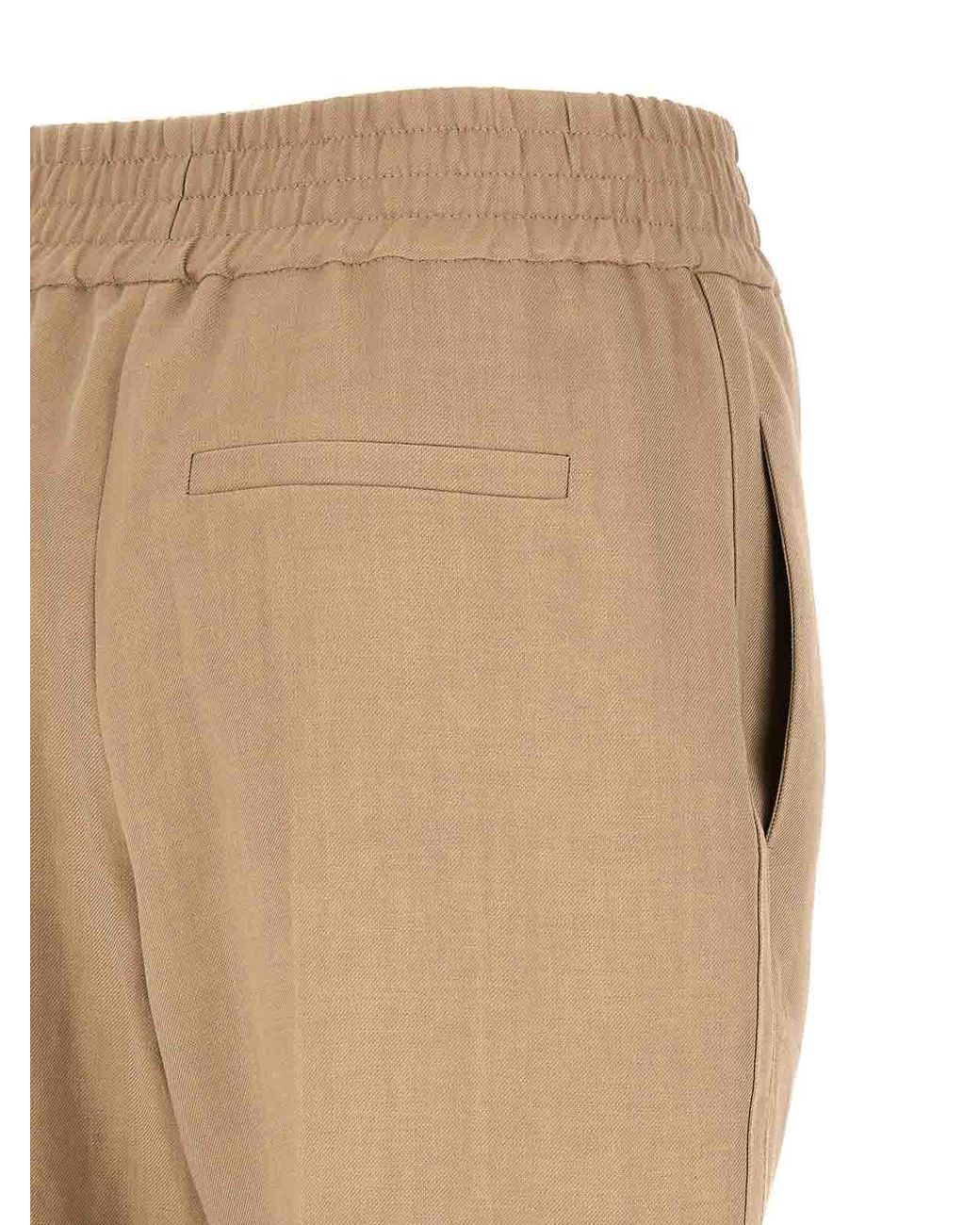 Brunello Cucinelli Natural 'Baggy Pull-Up' Pants