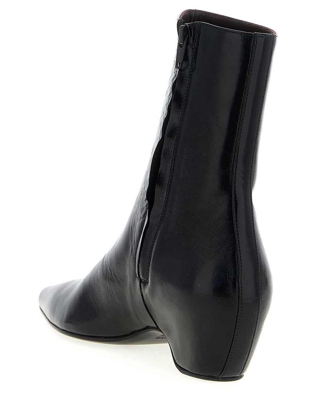 Khaite Black Sybil Ankle Boots