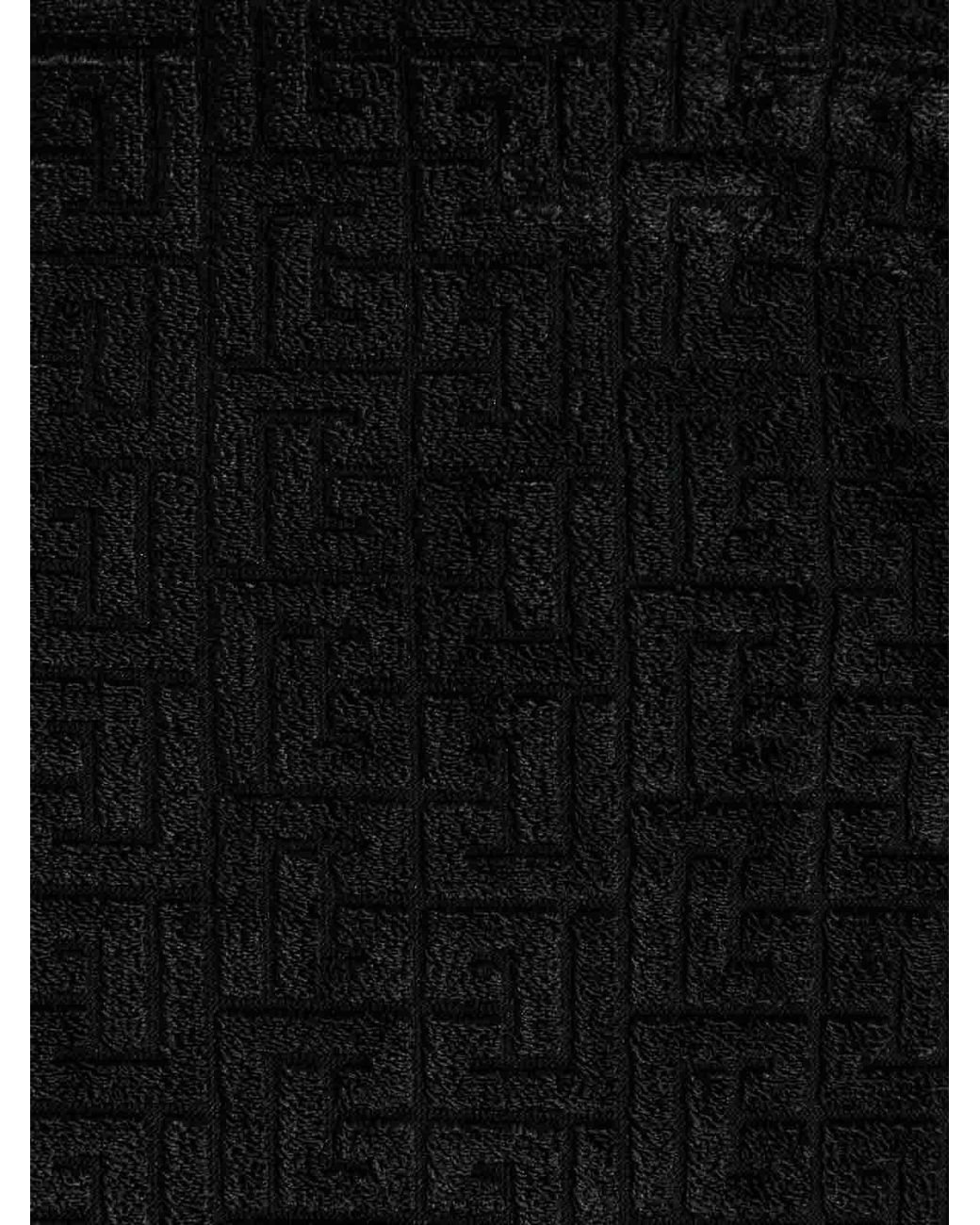 Balmain Black Monogrammed Skirt