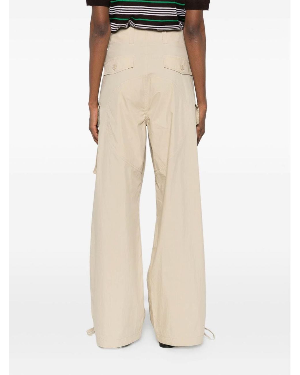 P.A.R.O.S.H. Natural Nylon And Cotton Trousers