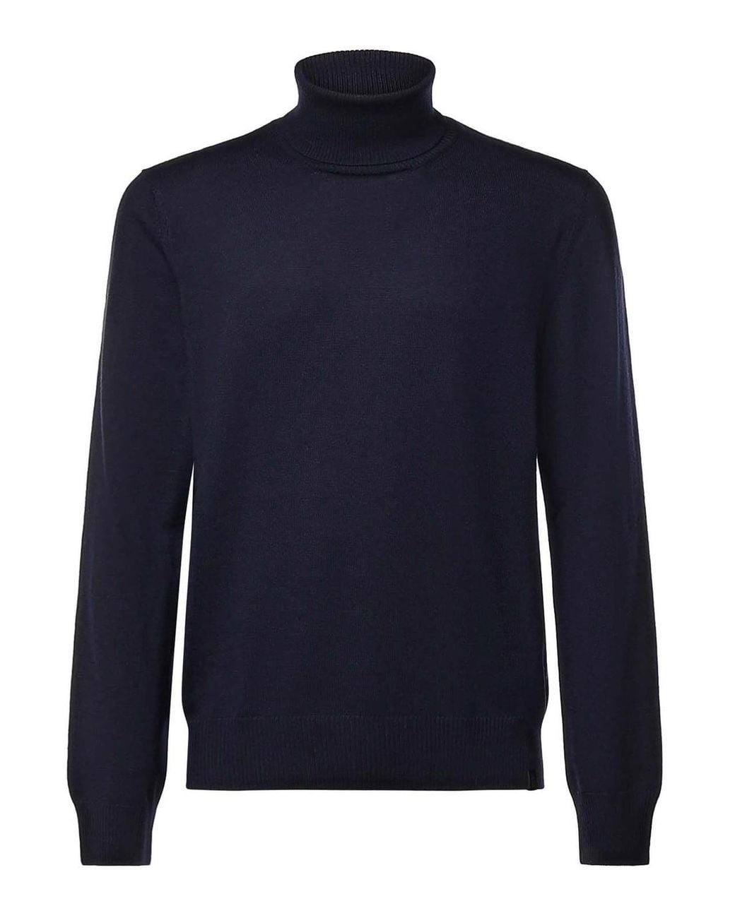 Fay Blue Merino Wool Turtleneck for men