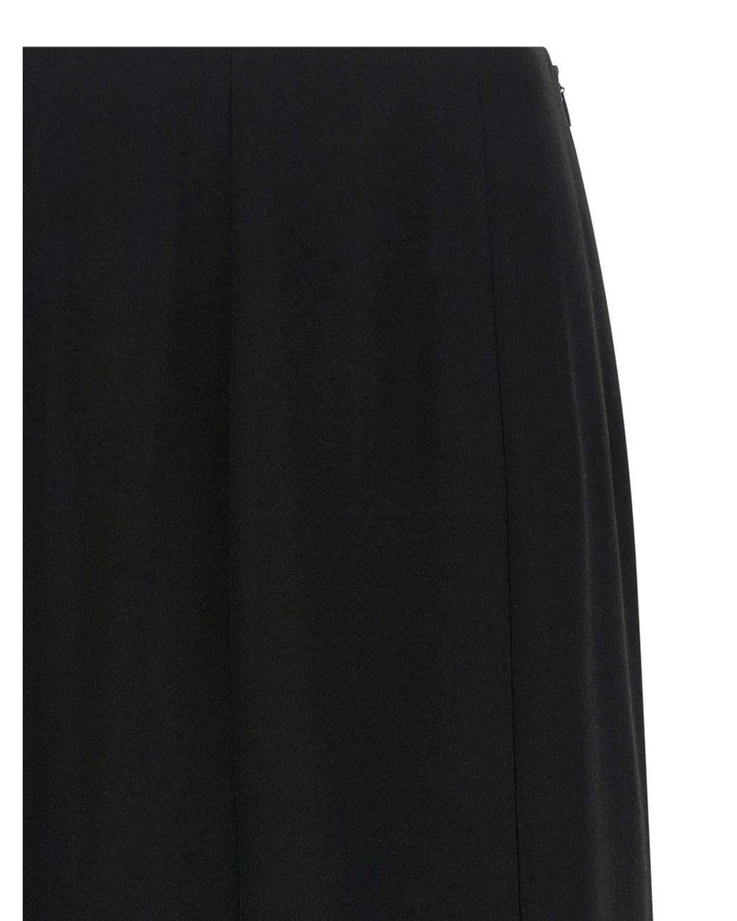 Valentino Garavani Black Crpe De Chine Skirt