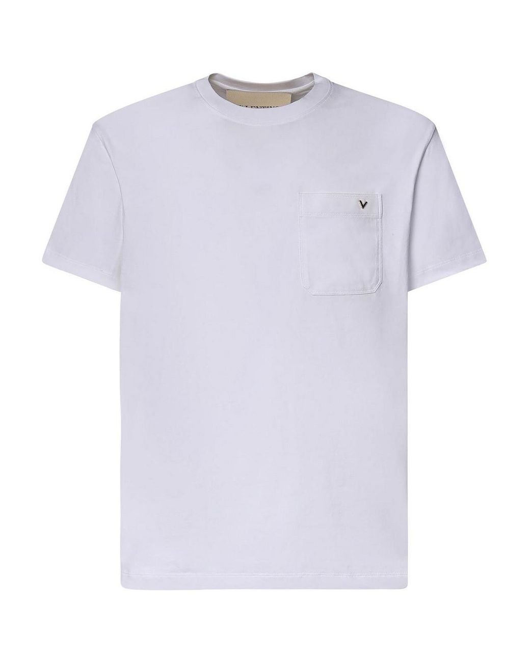 Valentino Garavani White Vgold Cotton Jersey T-Shirt for men