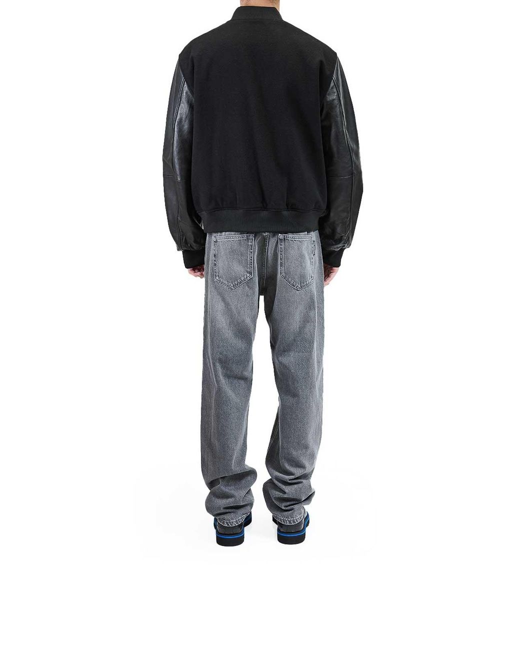 Just Cavalli Black Varsity Jacket for men