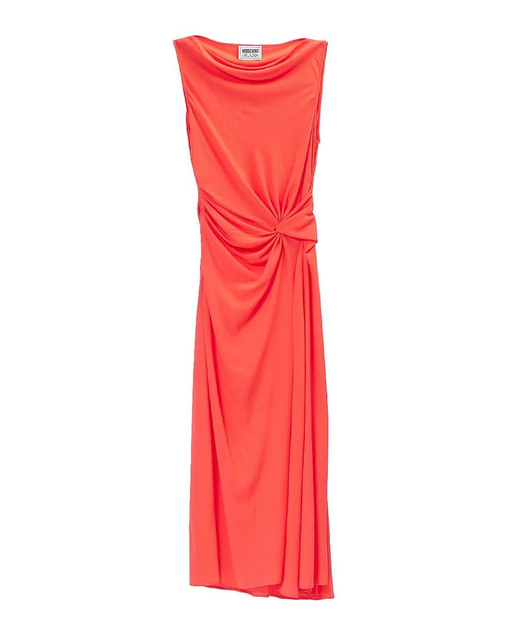 Moschino Red Midi Crepe Dress