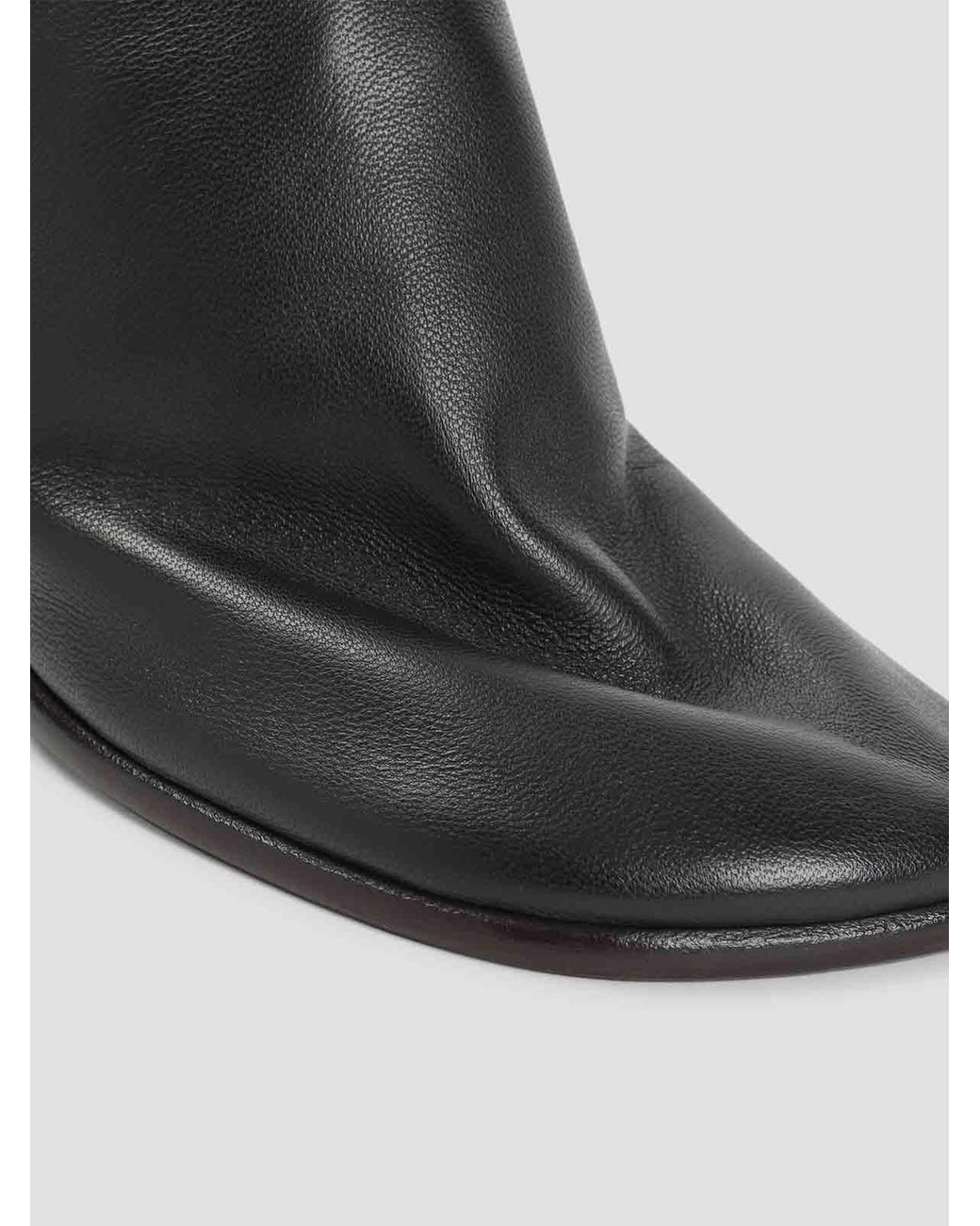 Lemaire Black Glove Ankle 80 Boots