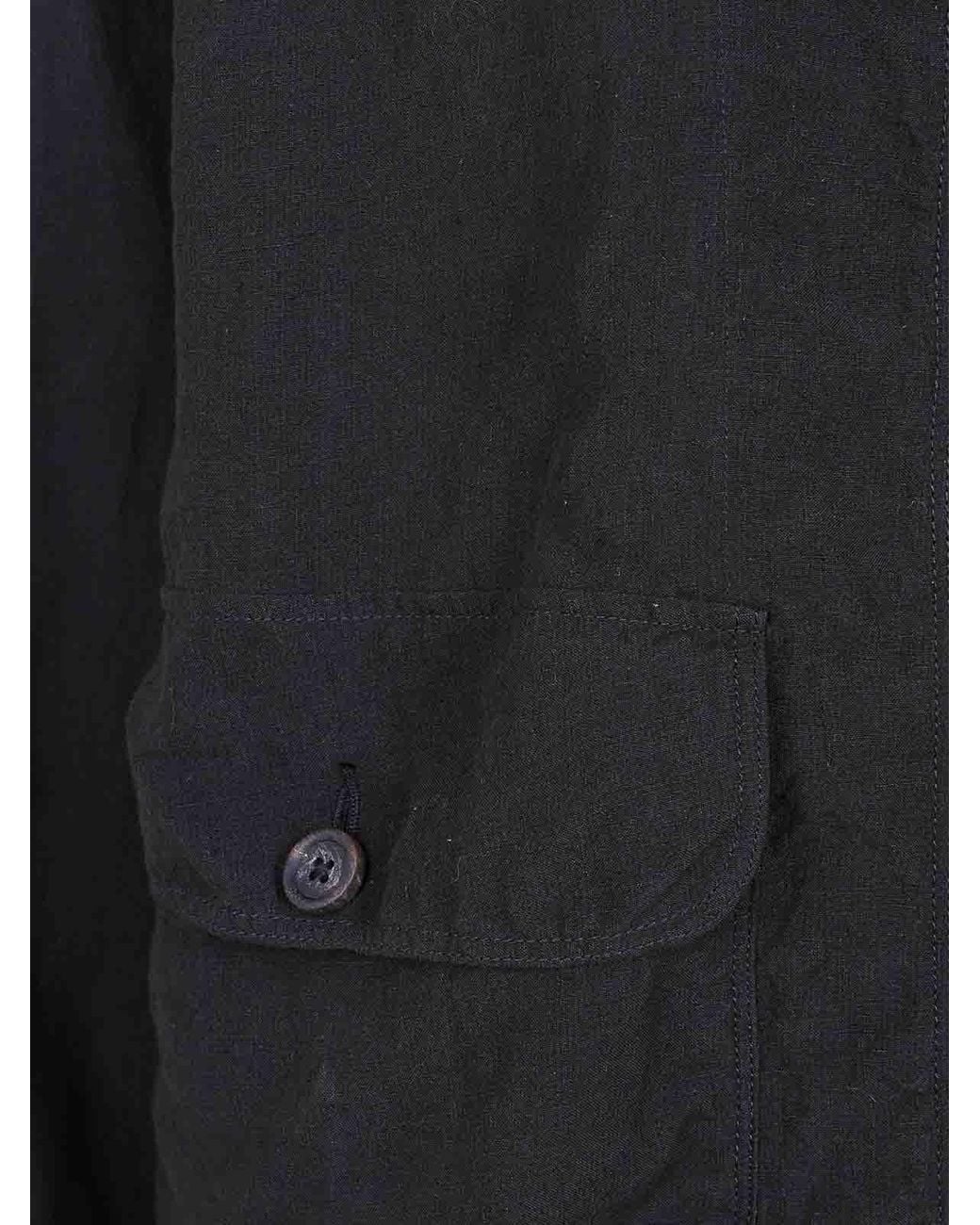 Ziggy Chen Black Puppytooth Cropped Aviator Jacket for men